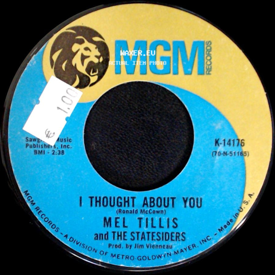 Mel Tillis And The Statesiders - I Thought About You / Commercial Affection side A