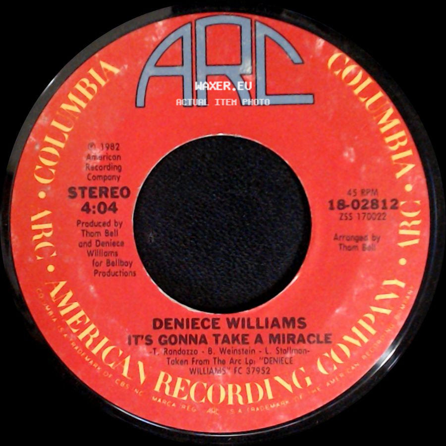 Deniece Williams - A Part Of Love / It's Gonna Take A Miracle side B