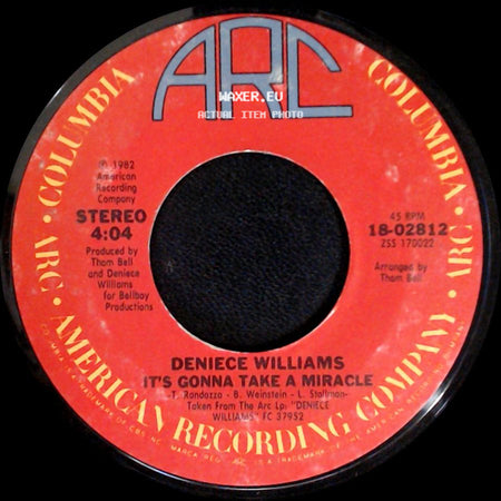Deniece Williams - A Part Of Love / It's Gonna Take A Miracle side B