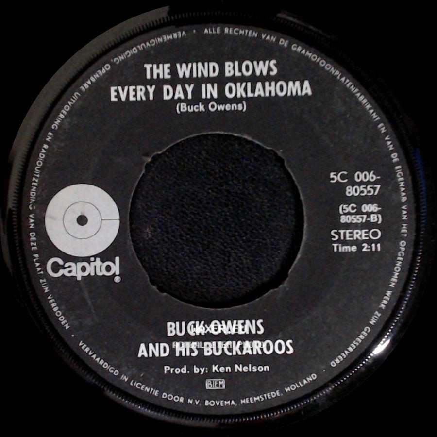 Buck Owens And His Buckaroos - The Wind Blows Every Day In Oklahoma / Amsterdam side A