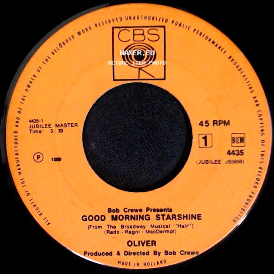 Oliver - Good Morning Starshine / Can't You See side A