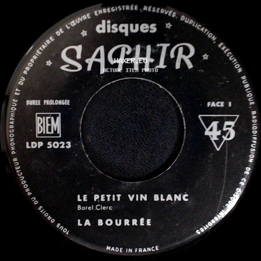 Unknown Artist - Le Petit Vin Blanc / Ça C'est Paris side A