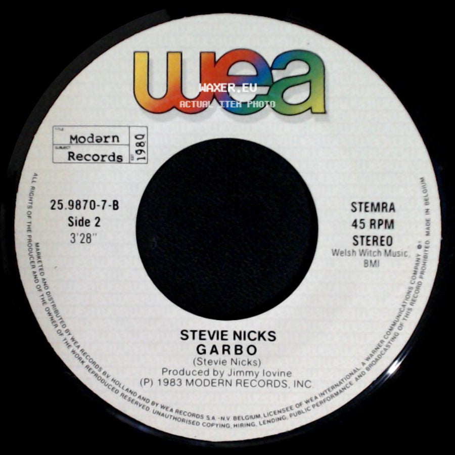Stevie Nicks - Stand Back / Garbo side B