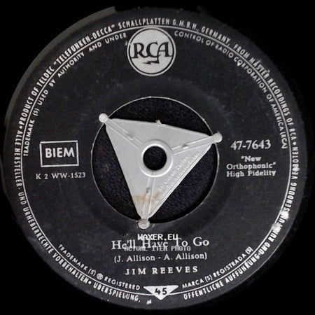 Jim Reeves - He'll Have To Go / In A Mansion Stands My Love side A