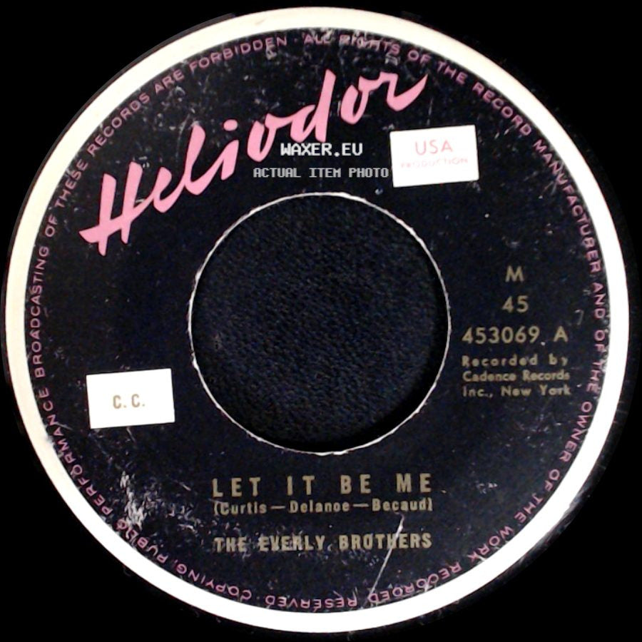 The Everly Brothers - Let It Be Me / Since You Broke My Heart side A