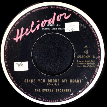 The Everly Brothers - Let It Be Me / Since You Broke My Heart side B