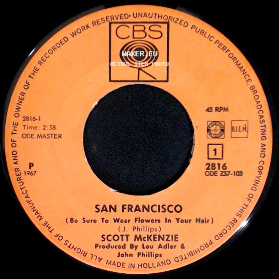 Scott Mckenzie - What's The Difference / San Francisco (Be Sure To Wear Flowers In Your Hair) side B