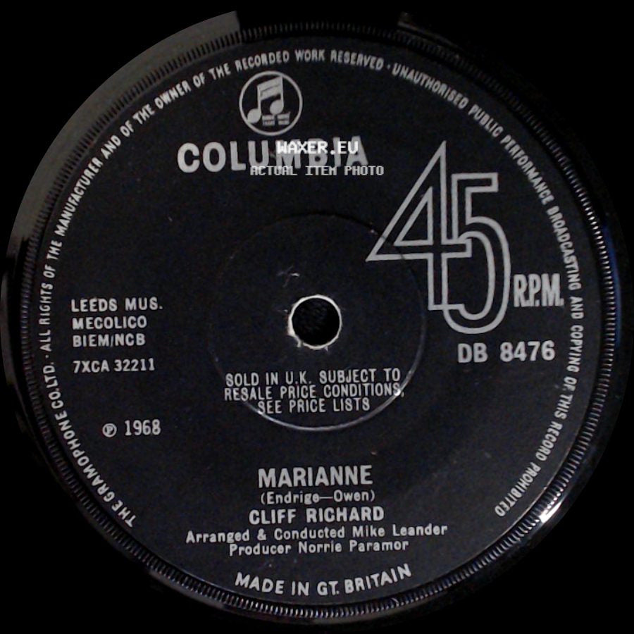 Cliff Richard - Marianne / Mr. Nice side A