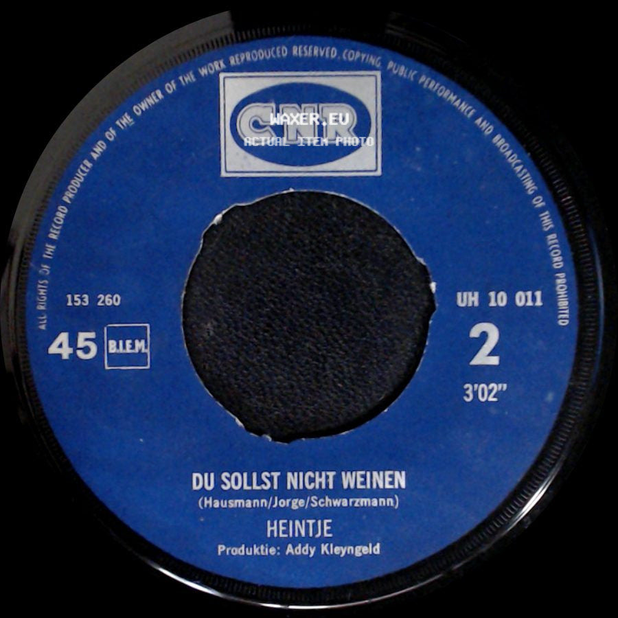 Heintje - Ich Bau' Dir Ein Schloss / Du Sollst Nicht Weinen side B