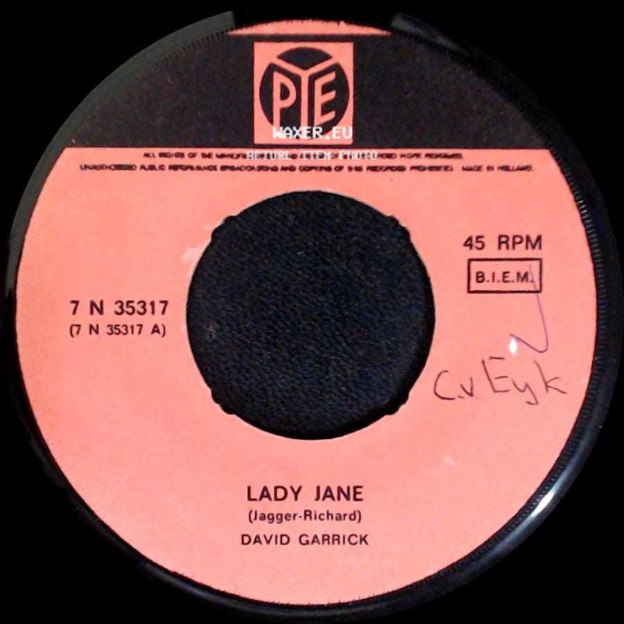 David Garrick - Let's Go Somewhere / Lady Jane side B