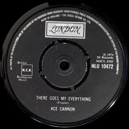 Ace Cannon - Tennessee Saturday Night / There Goes My Everything side B