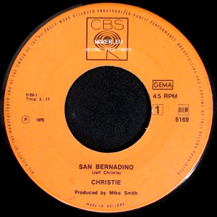 Christie - Here I Am / San Bernadino side B