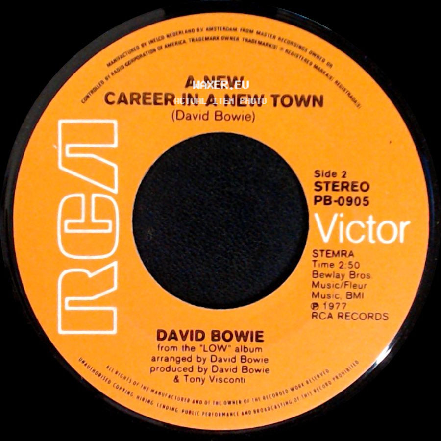 David Bowie - Sound And Vision / A New Career In A New Town side B