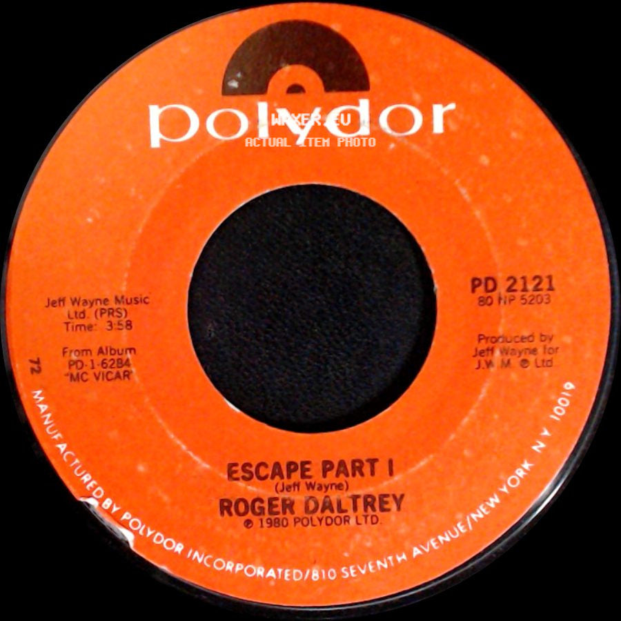 Roger Daltrey - Escape Part I / Without Your Love side A