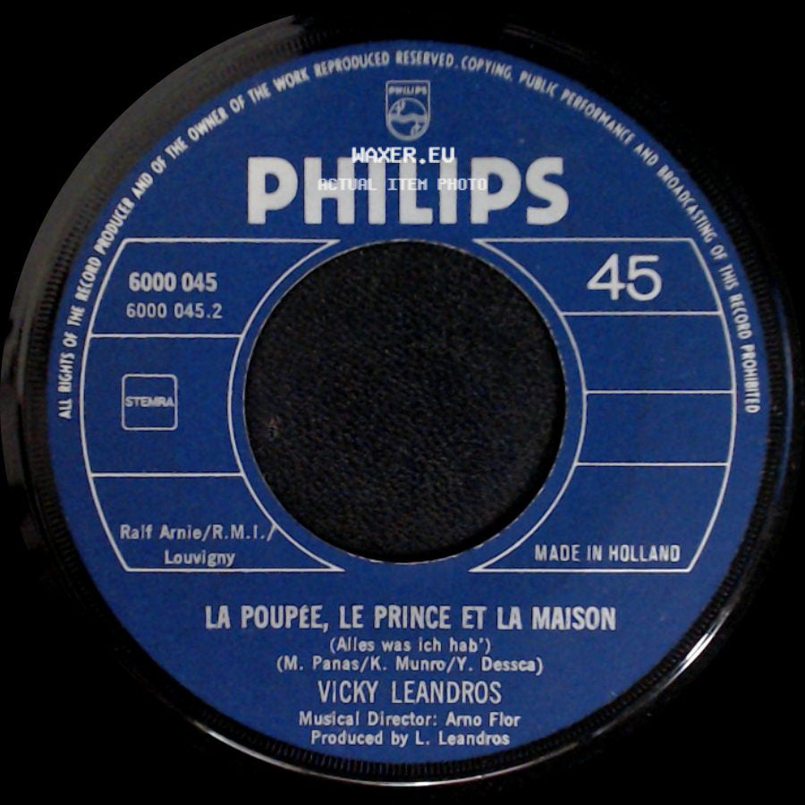 Vicky Leandros - Après Toi / La Poupée, Le Prince Et La Maison side B