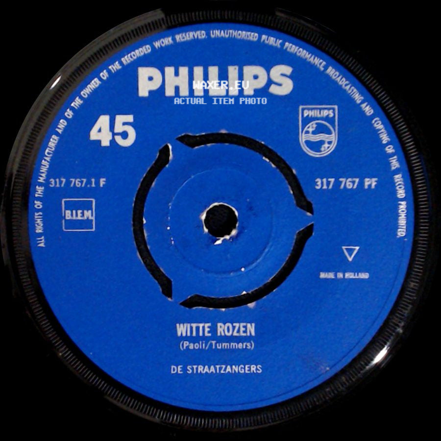 De Straatzangers - Vier Lange Jaren / Witte Rozen side B