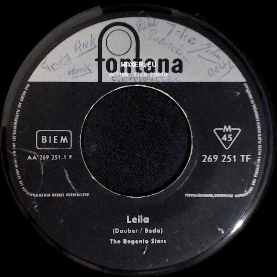 The Regento Stars / The Regents Stars - Lugano / Leila side B