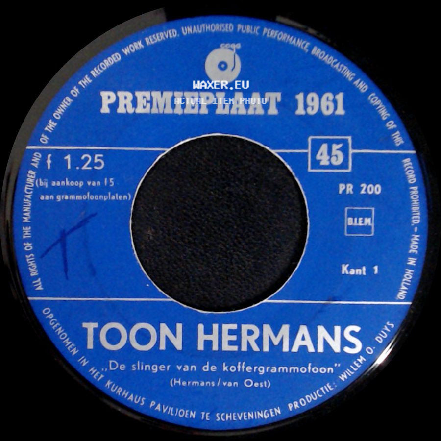 Wim Kan / Toon Hermans - De Pattefoon / De Slinger Van De Koffergrammofoon side B