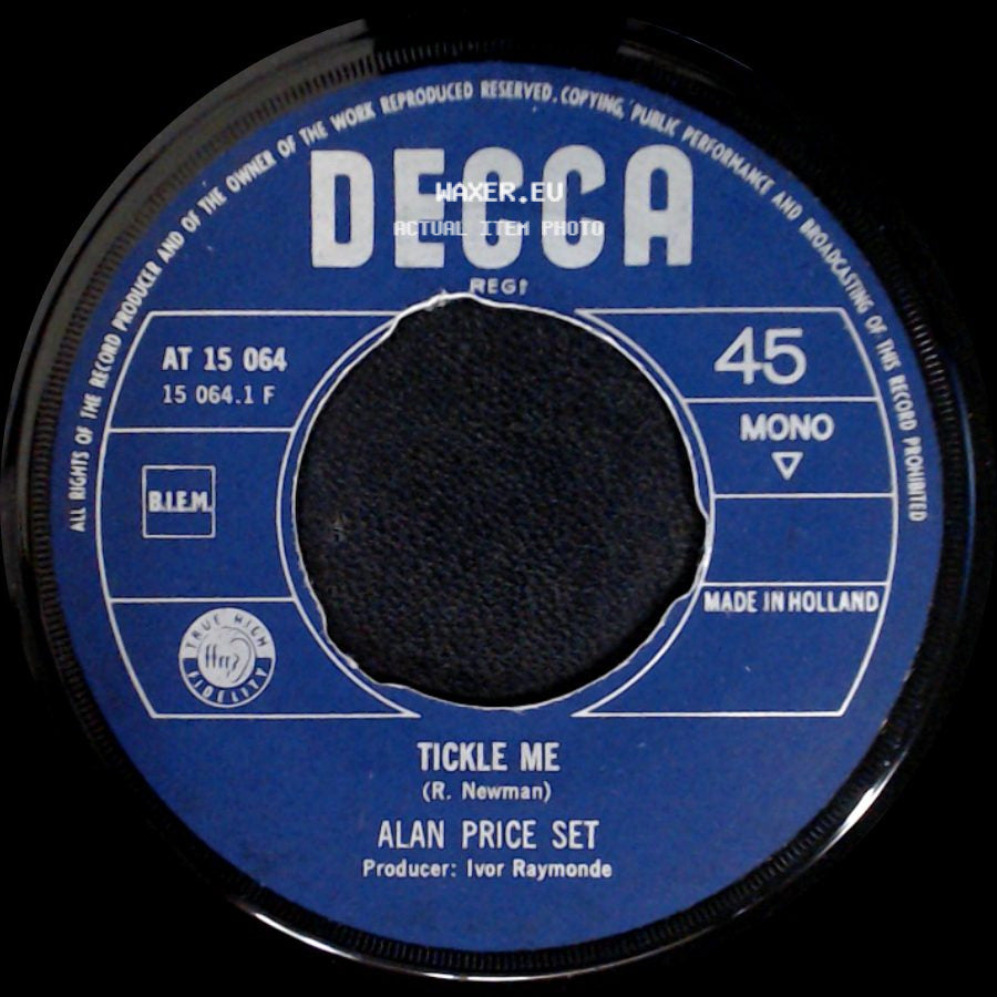 Alan Price Set - Simon Smith And The Amazing Dancing Bear / Tickle Me side B