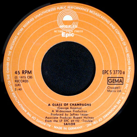 Sailor - Panama / A Glass Of Champagne side B