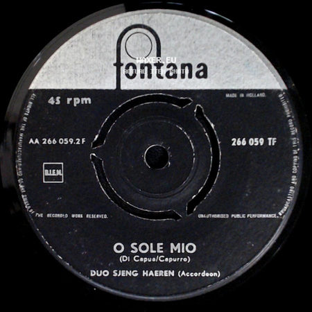 Duo Sjeng Haeren - Wien Bleibt Wien / O Sole Mio side B