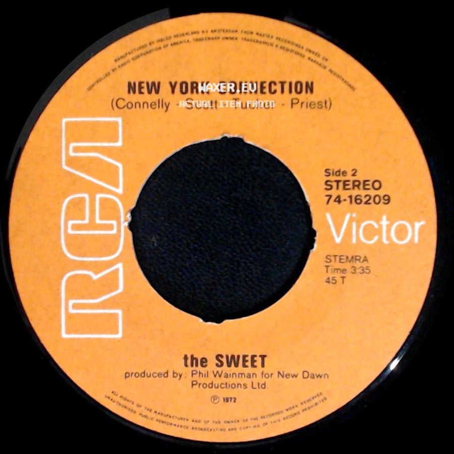 The Sweet - Wig-Wam Bam / New York Connection side B