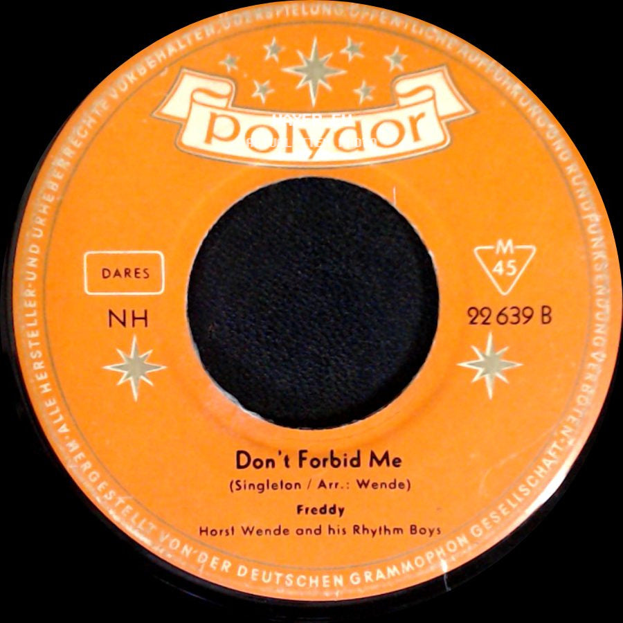 Freddy - The Banana Boat Song / Don't Forbid Me side B