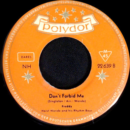 Freddy - The Banana Boat Song / Don't Forbid Me side B