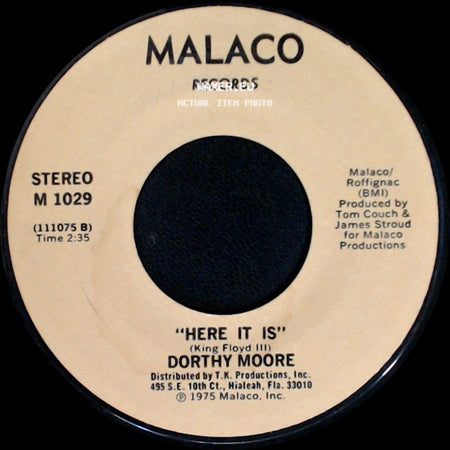 Dorthy Moore - Here It Is / Misty Blue side A