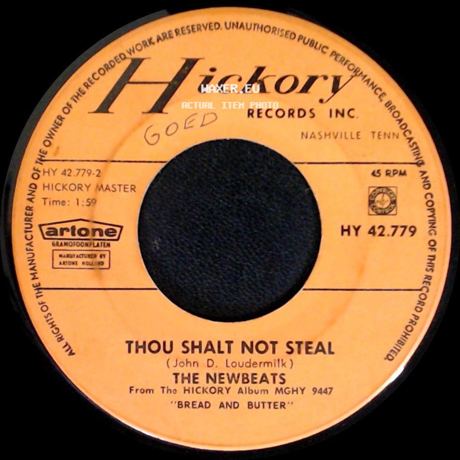 The Newbeats - Thou Shalt Not Steal / Ain't That Lovin' You, Baby side A