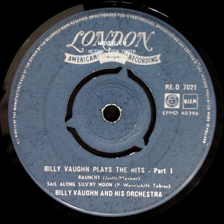 Billy Vaughn And His Orchestra - Billy Vaughn Plays The Hits - Part 1 / Billy Vaughn Plays The Hits - Part 2 side A