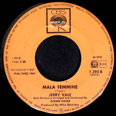 Jerry Vale - Mala Femmine / Maria Elena side A