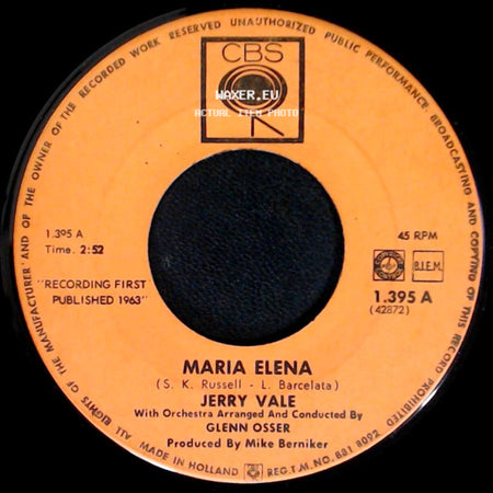 Jerry Vale - Mala Femmine / Maria Elena side B