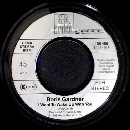Boris Gardner - I Want To Wake Up With You / You're Good For Me side A
