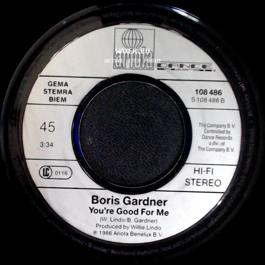 Boris Gardner - I Want To Wake Up With You / You're Good For Me side B