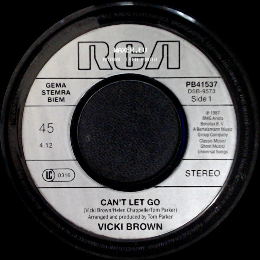 Vicki Brown - Can't Let Go / Once Again side A