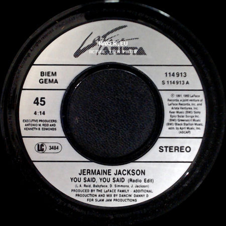 Jermaine Jackson - Word To The Badd!! (Original Version Edit) / You Said, You Said (Radio Edit) side B