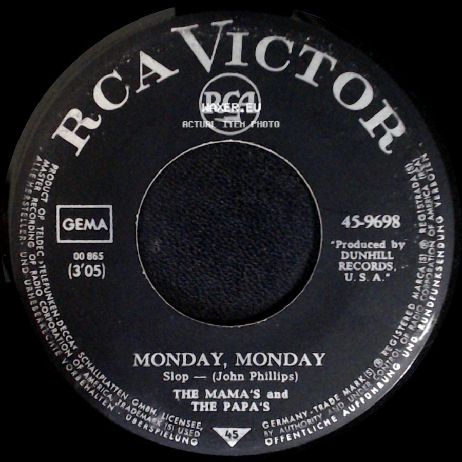 The Mama's And The Papa's - Got A Feelin' / Monday, Monday side B