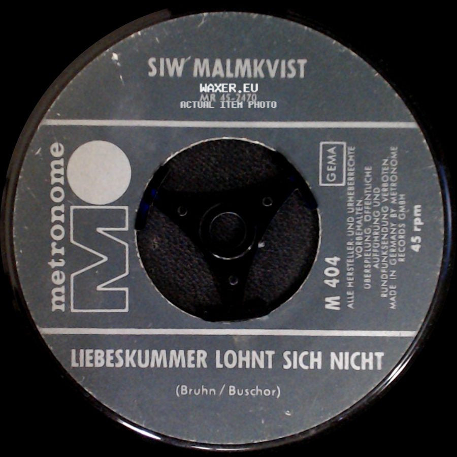 Siw Malmkvist - Ein Herz Ist Kein Spielzeug / Liebeskummer Lohnt Sich Nicht side B