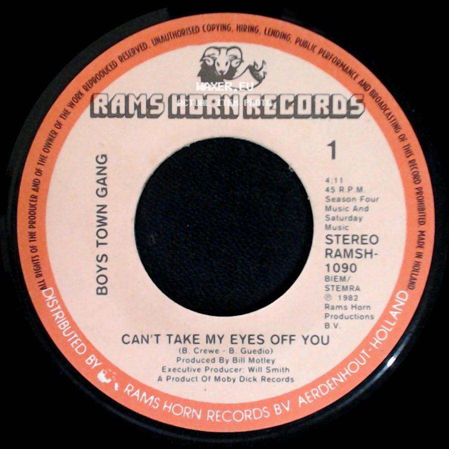 Boys Town Gang - Can't Take My Eyes Off You / Can't Take My Eyes Off You (Reprise) side A