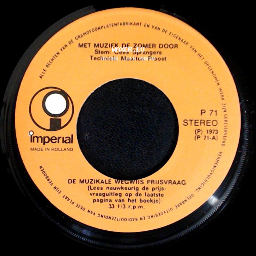 Jaap Dekker Boogie Set - Unknown Title A / Met Muziek De Zomer Door side B