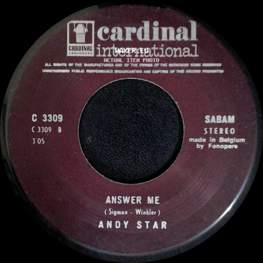 Andy Star - Melanie / Answer Me side B