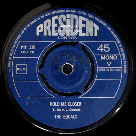 The Equals - Baby, Come Back / Hold Me Closer side B