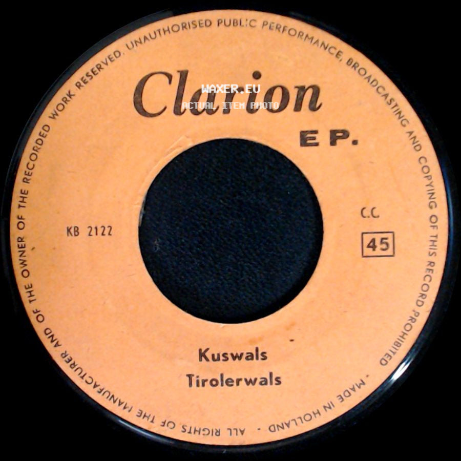 Unknown Artist - Kuswals Tirolerwals / Wien-Berlin Schuttersmars side A