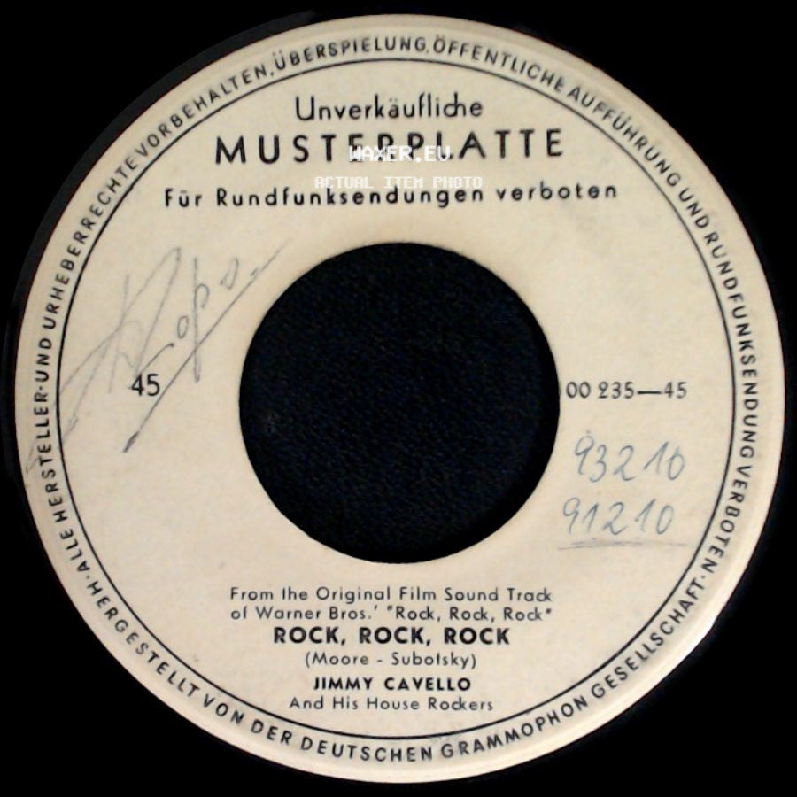 Jimmy Cavello And His House Rockers - Rock, Rock, Rock / The Big Beat side A