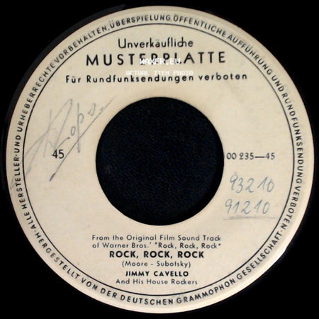 Jimmy Cavello And His House Rockers - Rock, Rock, Rock / The Big Beat side A