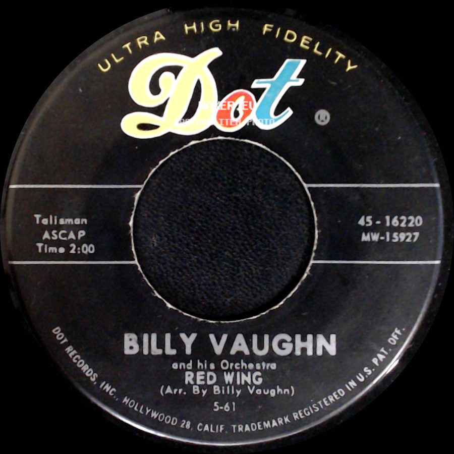 Billy Vaughn And His Orchestra - Red Wing / Blue Tomorrow side A