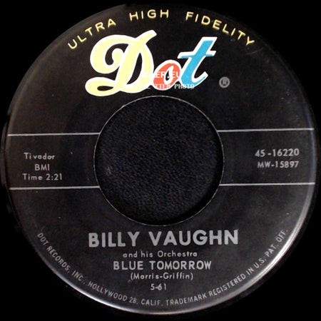 Billy Vaughn And His Orchestra - Red Wing / Blue Tomorrow side B