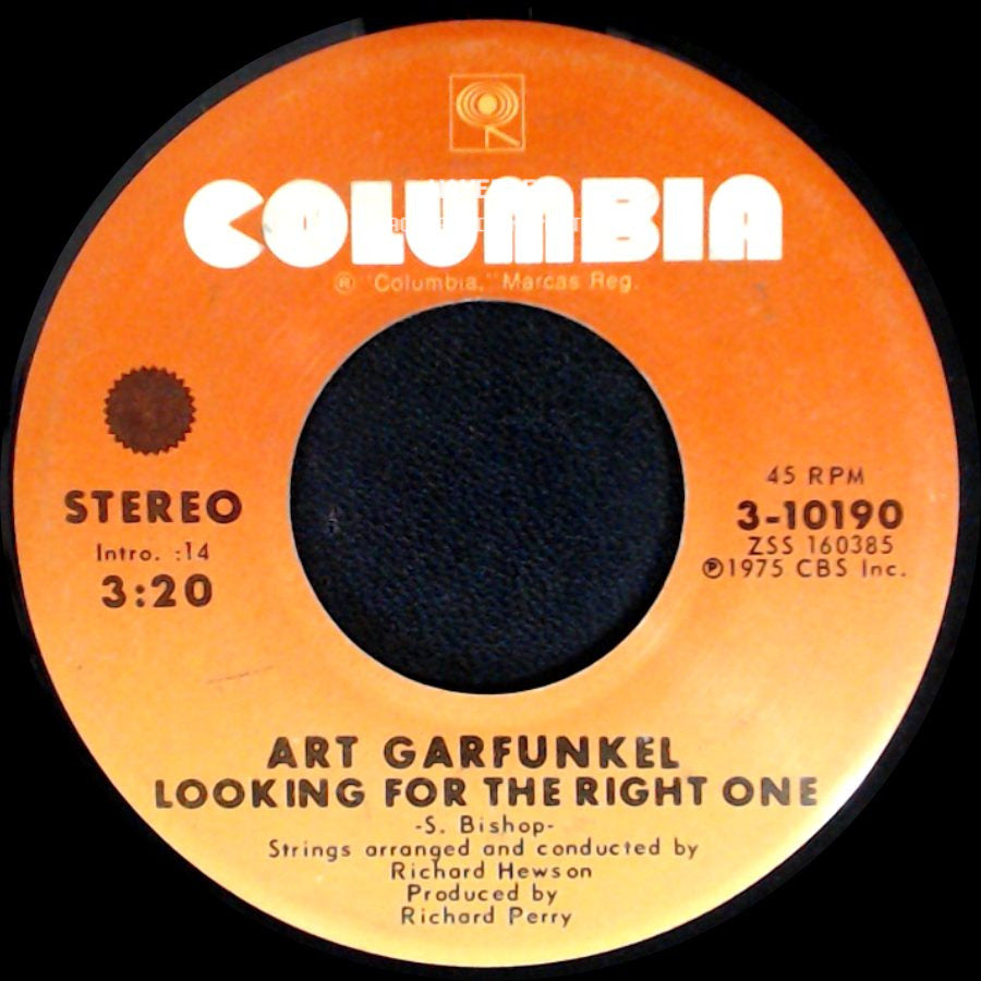 Art Garfunkel - I Only Have Eyes For You / Looking For The Right One side B
