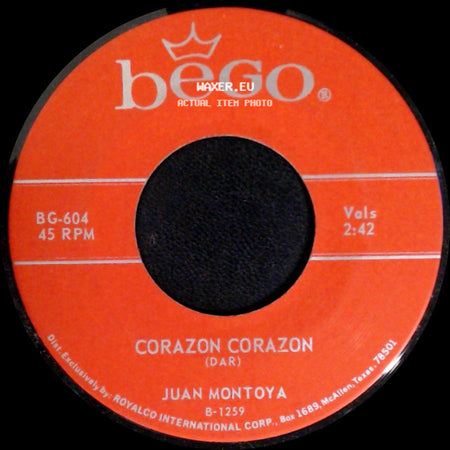 Juan Montoya - Eres Como La Granada / Corazon Corazon side B